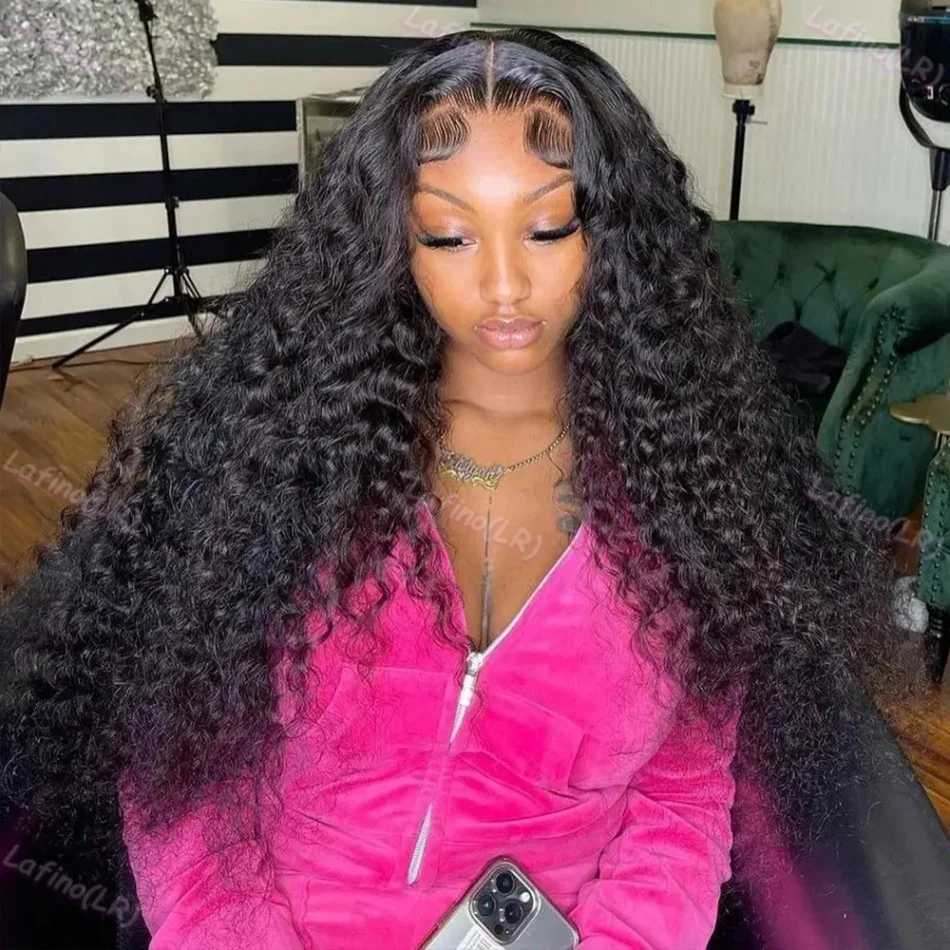 

Deep Wave Frontal Wig Transparent 13x4 13x6 HD Lace Frontal Human Hair Wigs Curly Human Hair 40 Inch Lace Frontal Wigs For Women