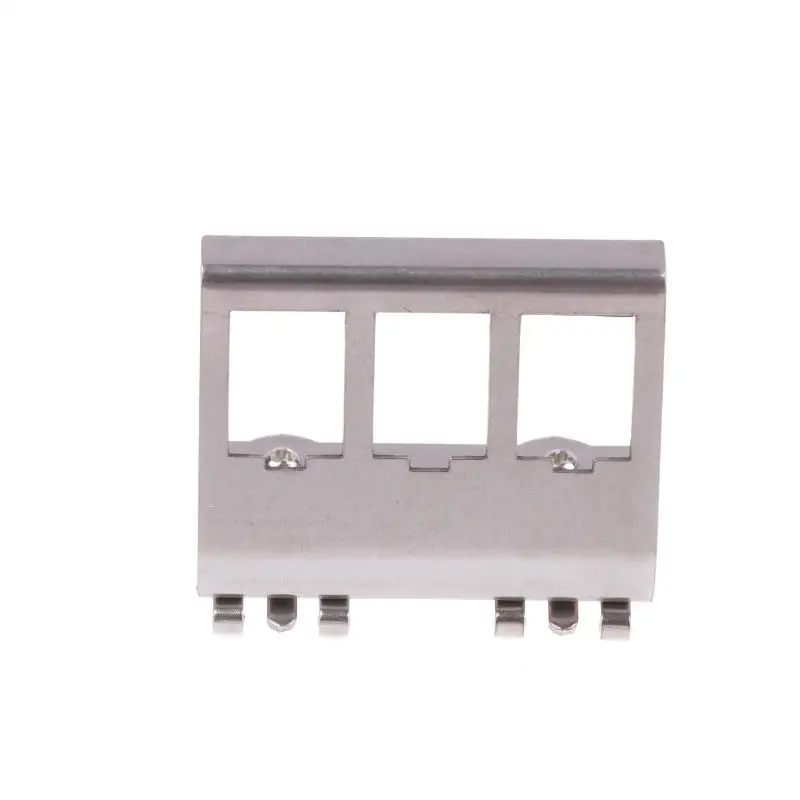 Adaptador Keystone de carril DIN RJ45, 3 puertos, soporte de conector, herramienta auxiliar de carril fijo de paso de red