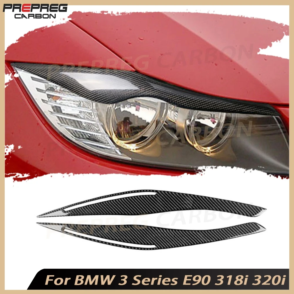 

Передний бампер из углеродного волокна, автомобильные наклейки для бровей, накладки, комплекты кузова, аксессуары для BMW 3 серии E90 318i 320i 325i 2005-2012