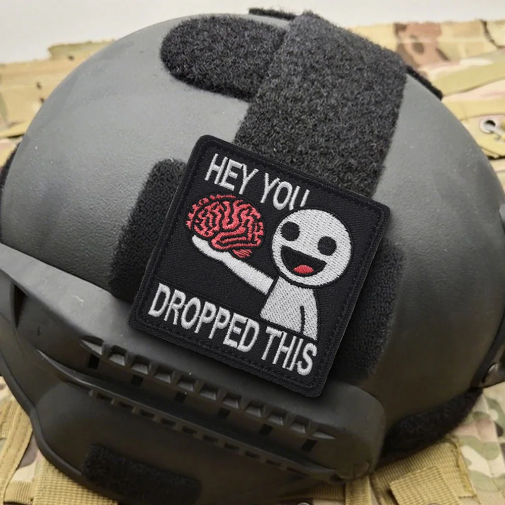Parche bordado morale táctico hey you dropped this - gancho y bucle - imagen 4