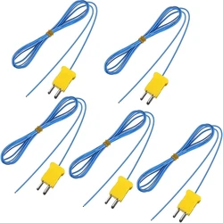 5 Pieces 2M K-Type Temperature Sensor Mini-Connector Probe Sensor Temperature Sensors Measure Range -40 To 400 Celsius