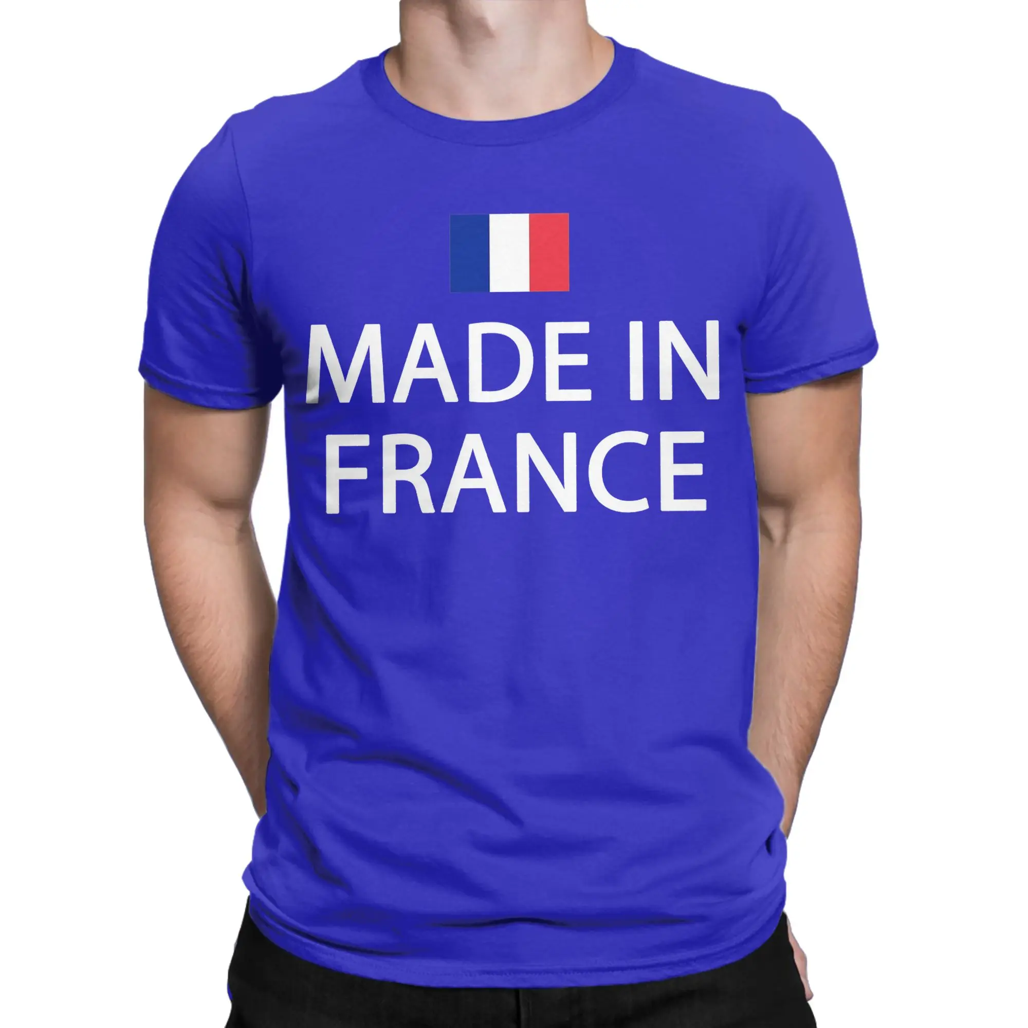 French Flag France Ancestry   Made in France  Graphic Printed T Shirts for Men Women  100% Cotton  Tee Shirt Clothing