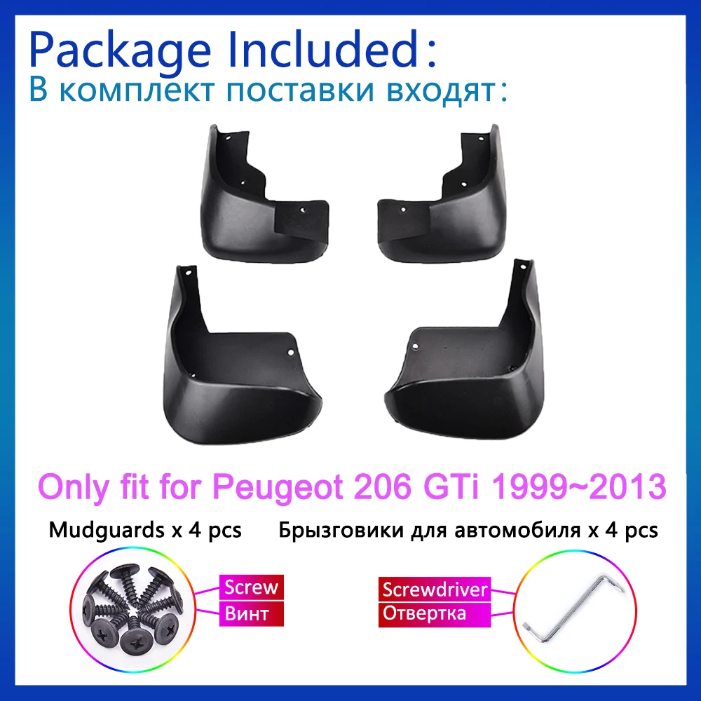 Spatborden Voor Peugeot 206 Gti 1999 ~ 2013 Accessoires 2000 2001 2012 2010 2007 2005 2003 Spatborden Achterspatbord