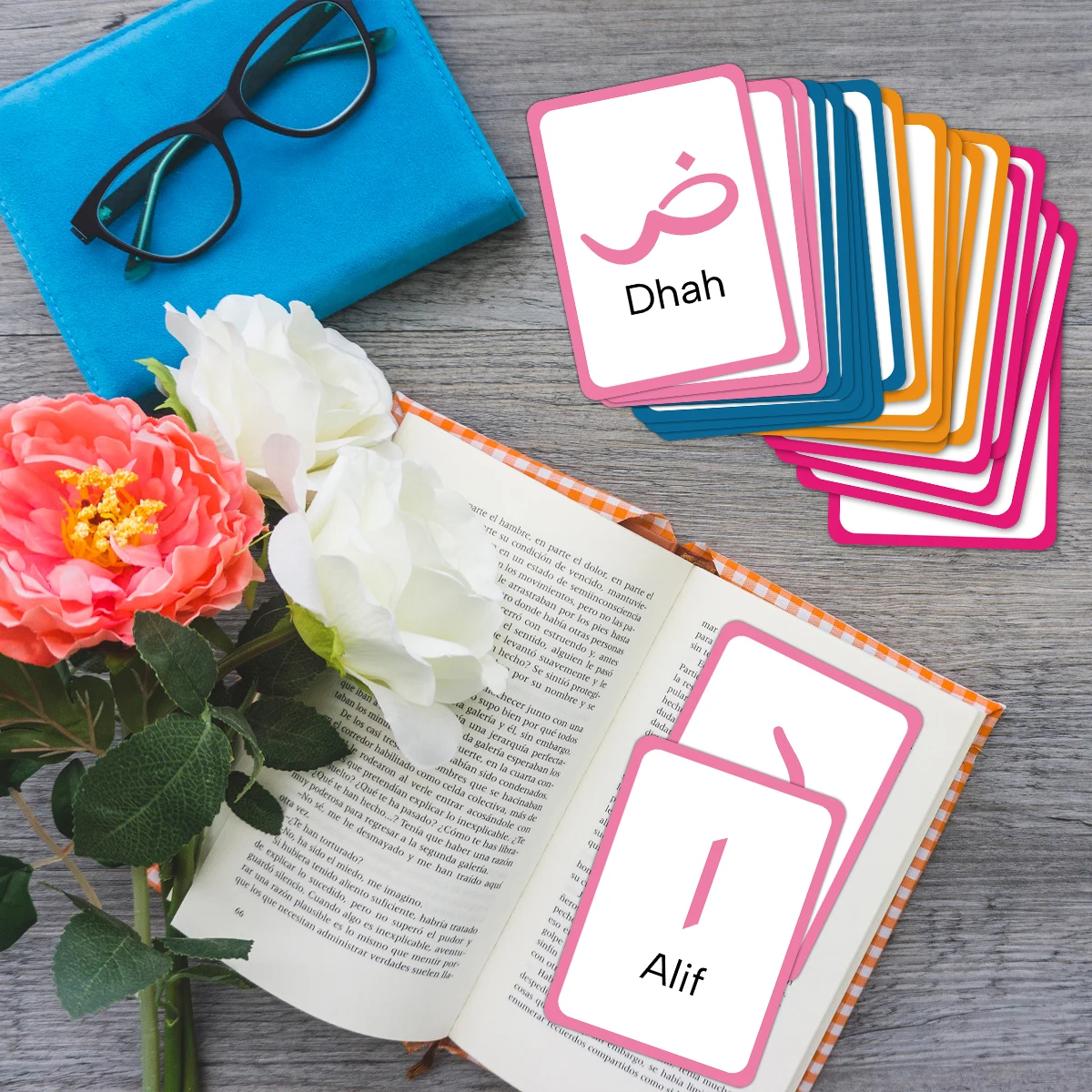 アラビア語の初心者に適したアラビア語アルファベットカード 30 枚、早期教育インタラクティブライティング追跡練習学習ツール