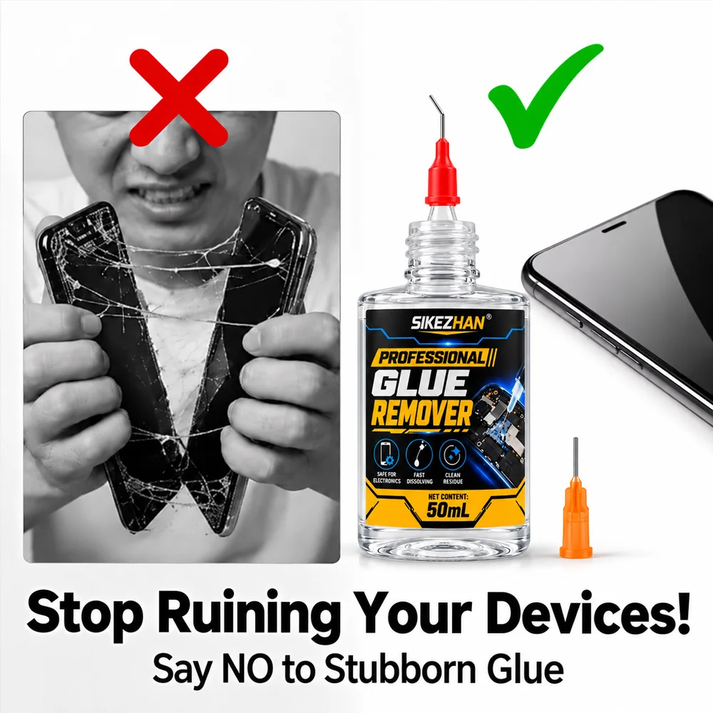 2026 Upgraded Smartphone Screen Replacement Repair Kit, Adhesive Glue Remover Set with Opening Picks, Wipes and Cleaning Tools