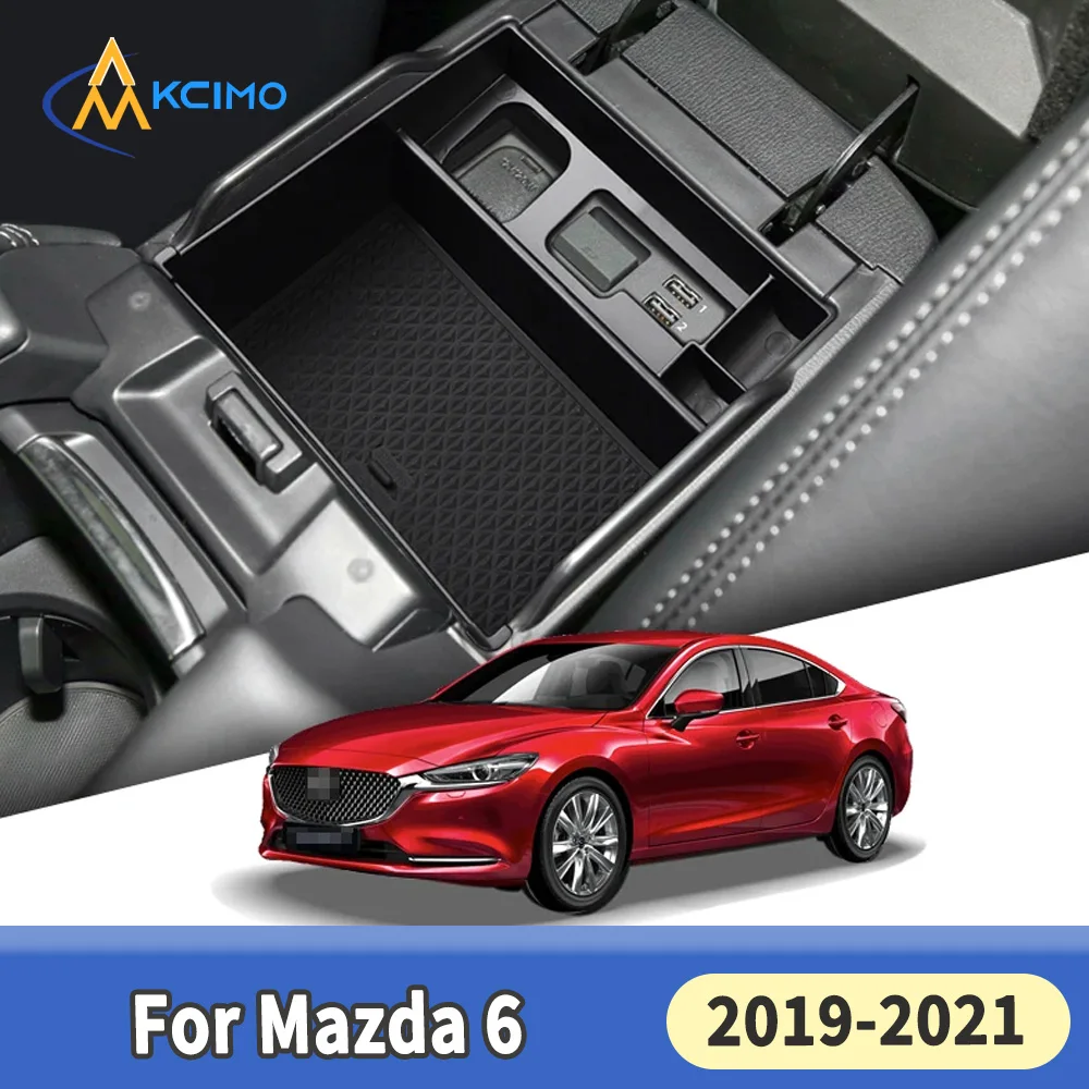 

Car Armrest Box Storage Organizer for Mazda 6 2019-2021 Center Console Tray Non-Slip Interior Tidying Practical Auto Accessories