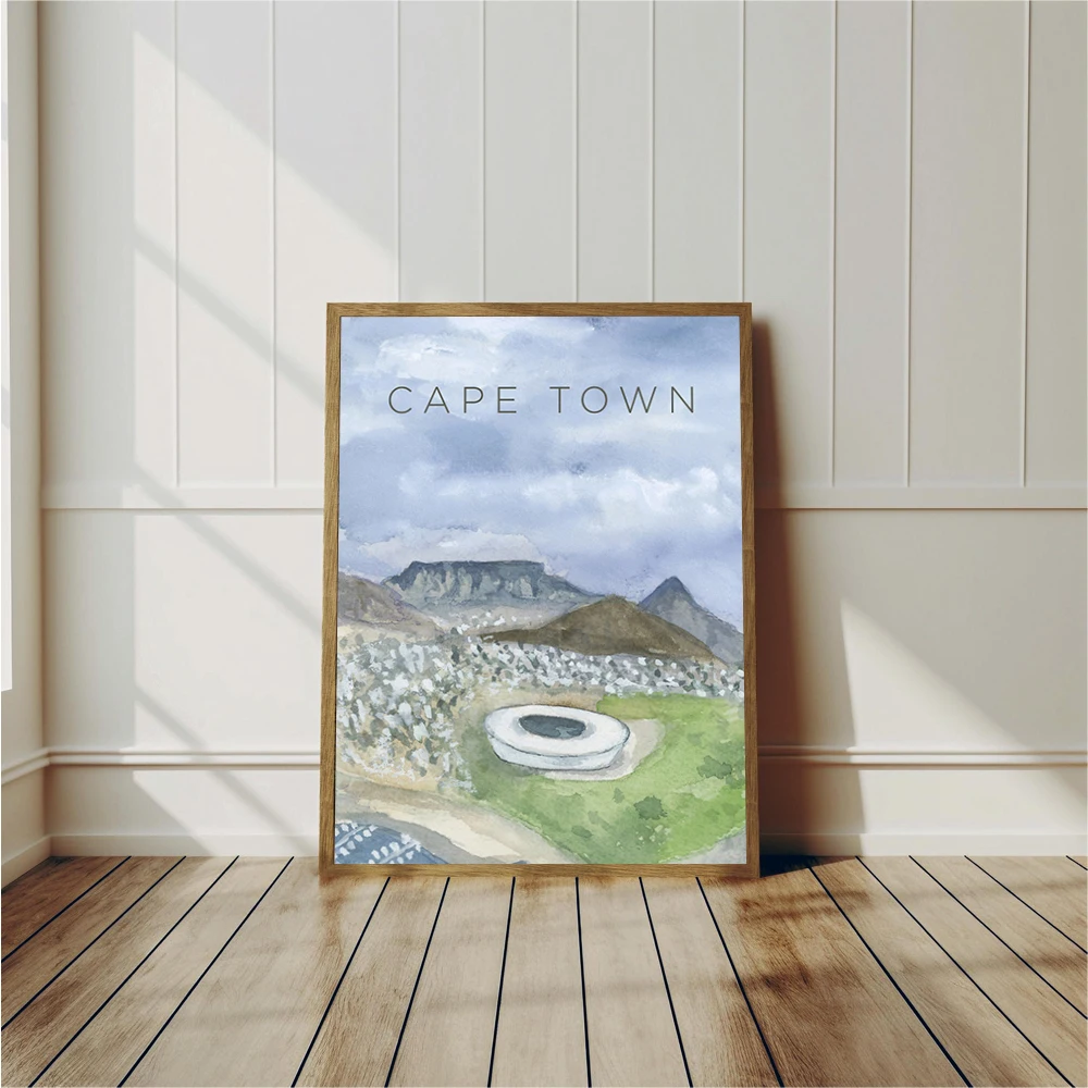 1pc frameless Canvas Painting Around the World Landscape Watercolor Poster Modern City Skyline Prints Canvas Painting Wall Art P