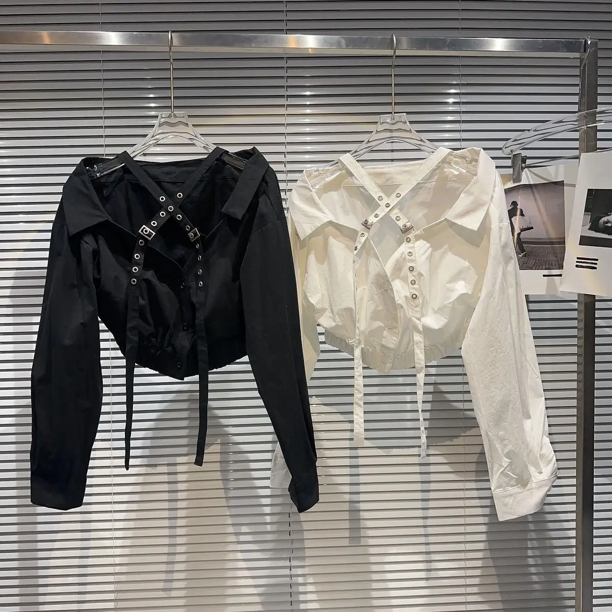 

Korejpaa Women Shirt Elegant Korean Fashion Clothing 2025 Spring New Turn-down Collar Slim Short Blouses Sexy Hotsweet Blusas