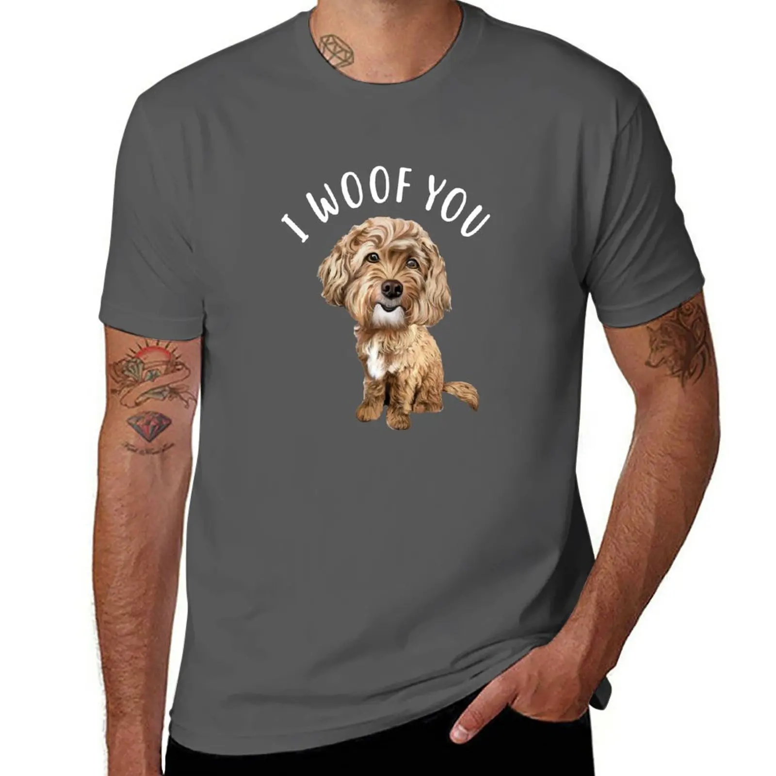 New I Woof You Cavapoo T-Shirt oversized t shirt anime clothes graphic t shirts men clothes