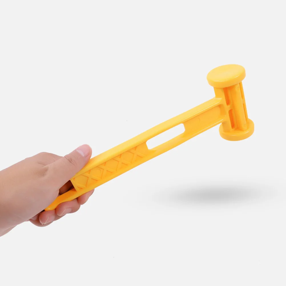 

Plastic Tent Hammer Mallet Lightweight Yellow Easy Carry Camping Hook Peg Stake Ground Outdoor Accessory Awning Canopy Tool