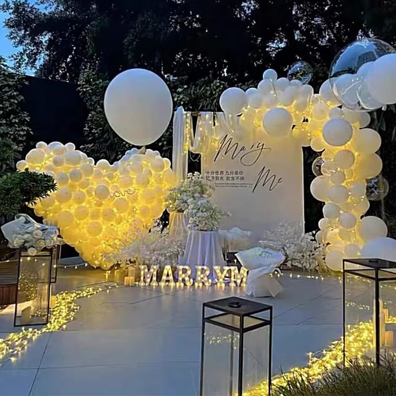 Proposal Decoration Interior Proposal Valentine's Day Balloon Confession Romantic Decoration Live Wall