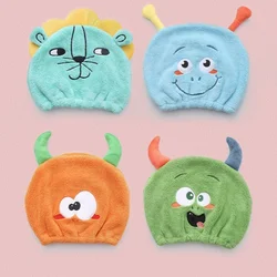 Cute Cartoon Animal Child Hair Towel Cap Drying Hat Quick-dry Microfiber Super Absorption Hair Twist Kid Bath Hat Bathroom