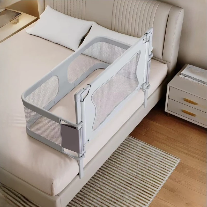 Breathable Mesh Bassinet - Portable Bedside Sleeper with Anti-Roll Design & Safety Rails, Foldable for Newborns & Travel