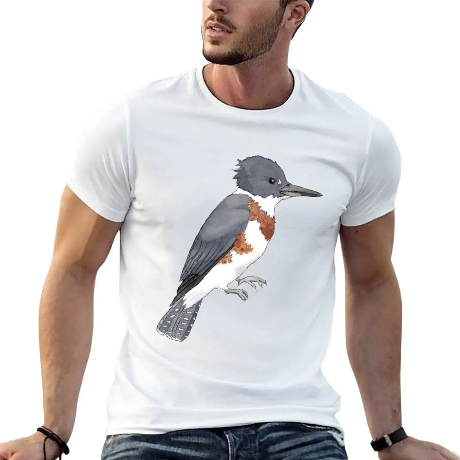 

Belted Kingfisher T-Shirt cute tops Personalized t-shirt graphic tee shirt plus sizes mens cotton t shirts