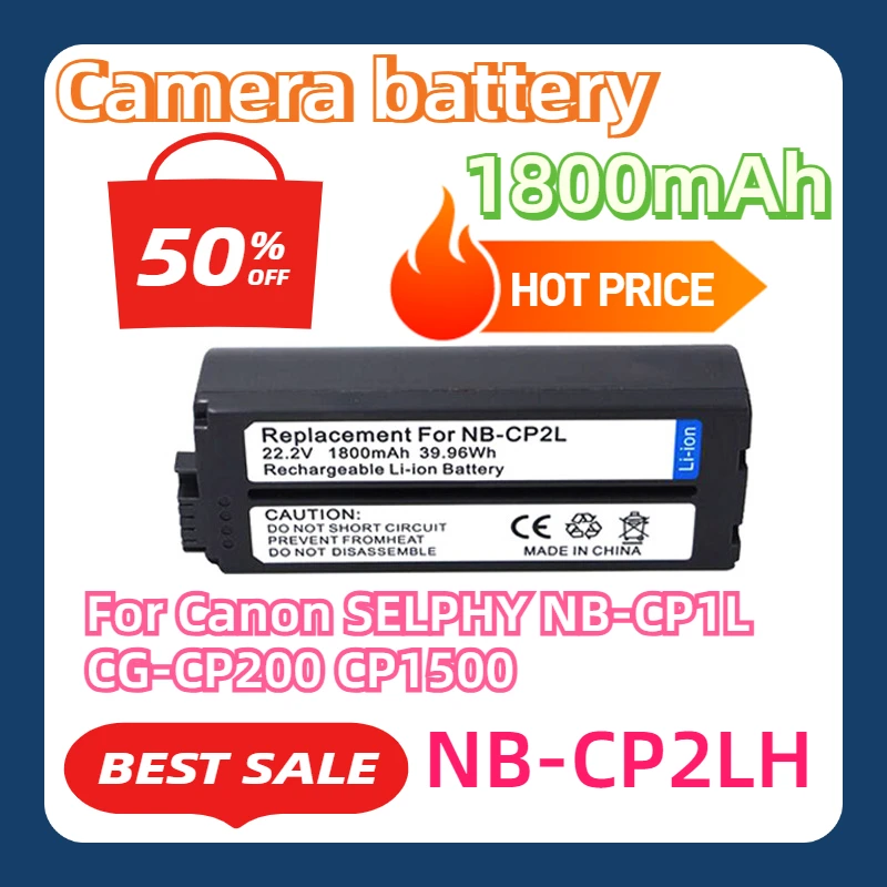 

For Canon SELPHY NB-CP1L CG-CP200 CP1500 CP1300 CP900 CP800 NB-CP2LH NB-CP2L Battery 1800mAh Rechargeable Batteries