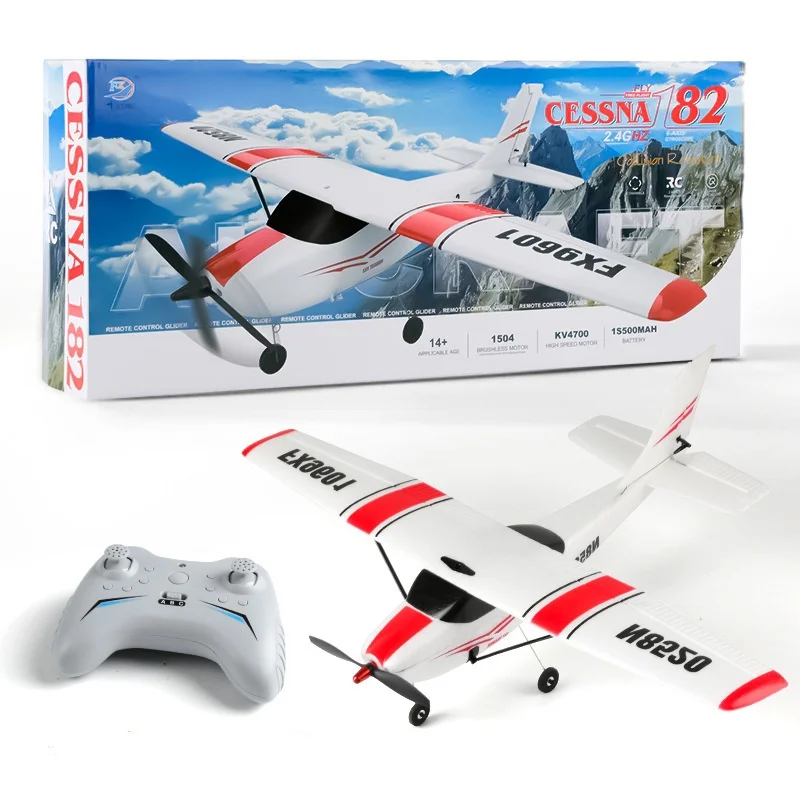 FX9601 moteur sans balais à quatre canaux avion RC télécommande jouet avion de chasse à voilure fixe Simulation conception modèle d'avion