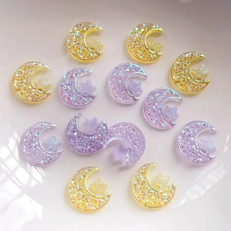 50pcs Lovely Moon Star Crystal strass gioielli fai da te fare accessori decorativi decorazione di cerimonia nuziale scrapbook strass per unghie