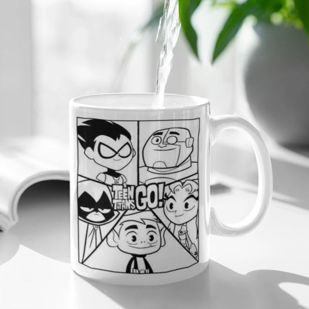 Cartoon T-TEEN-TITAN G-GO Free shipping Coffee Cups Ceramic cups creative cups and cute mugs Personalized Gift Cup For Tea