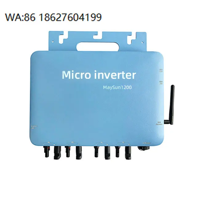 

1200W Four Way Input Grid-Tied Micro Inverter DC 20-60VDC WiFi Module CE RoHS REACH Waterproof Home Solar System