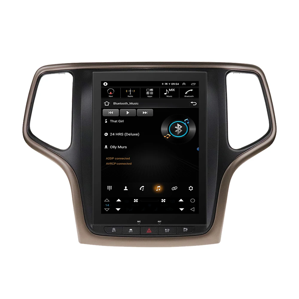 For Jeep Grand Cherokee 2014-2017 Android 13 Tesla Style  Car Audio Car GPS Navigation for Car Multimedia Stereo Apple Carplay