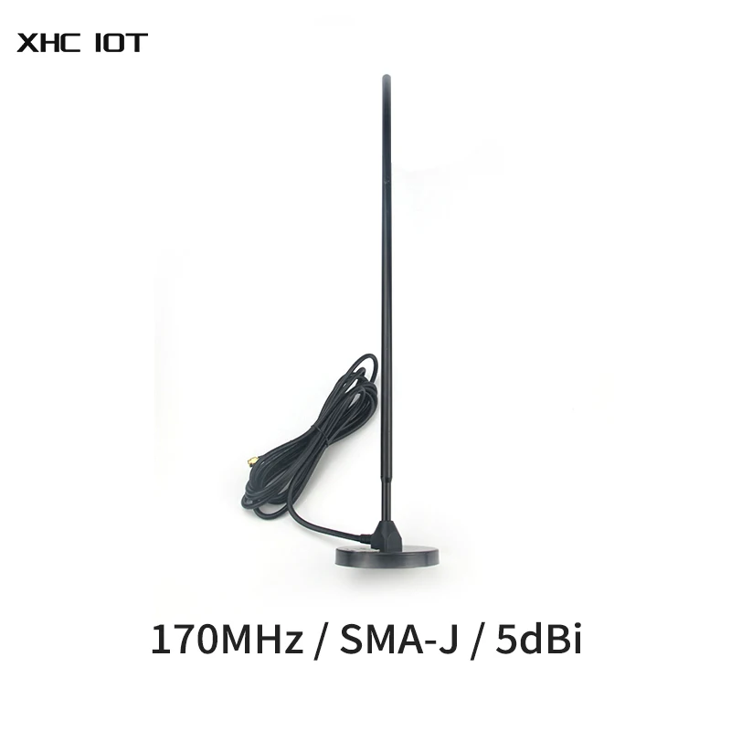 

170MHz WIFI Antenna High Gain 3m Feeder 5dBi XHCIOT TX170-TB-300 Magnetic Sucker External Cable Outdoor Omnidirectional Aerial