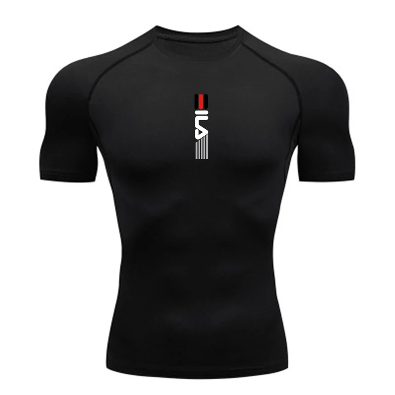 Gym T-shirt Summer Sports Tops Running T-shirt Men's Fitness Rashgarda MMA Short Sleeves Tees Compression Shirt Workout Clothing