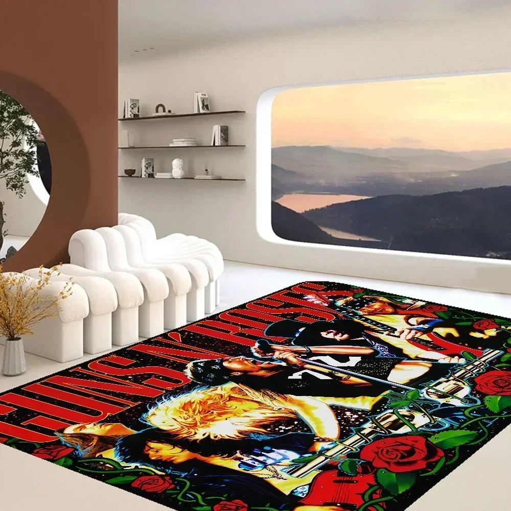 Rock Band Guns N Roses Door Mat Kids Room Bedroom Decoration Balcony Anti-Slip Doormat Living Room Doormat Area Rug