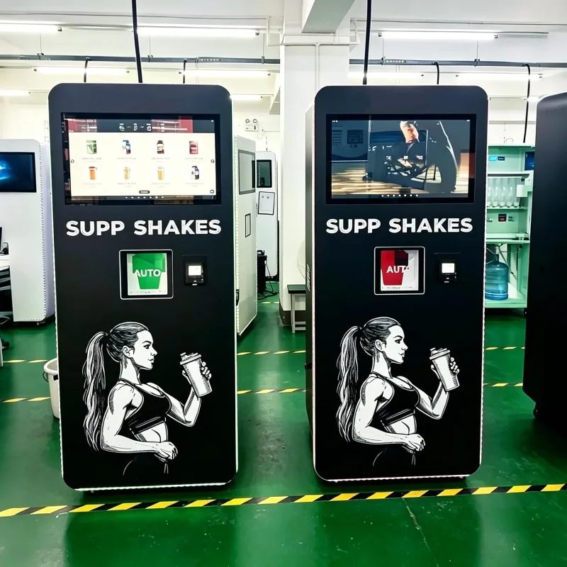Custom Protein Shake Vending Machine, Automated Cold/Hot Protein Powder Drink Machine for Gym Universities Office, Customizable