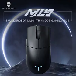 Thunderobot ML901 Wireless Gaming Mouse PAW3395 26000DPI 650IPS Nordic MCU Symmetrical Form 3-Zone RGB For Laptop PC Gamer