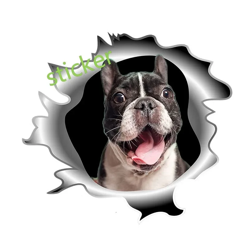 Personality Decoration Reflective Stickers 3D Dog Sticker Window Bumper Mirror Rear Dog Anime Car Decals