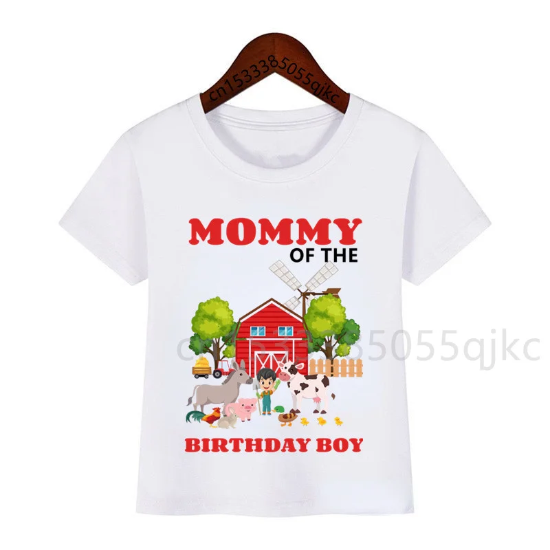 Family Matching Farm Animals Birthday Party Shirts Personalized T Shirts Boys Any Name My Kids Shirts T Shirts