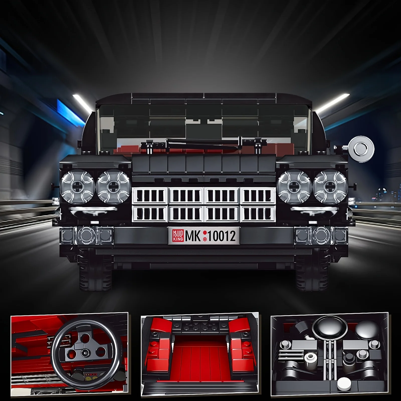 Mold King 10012 Kit di blocchi per auto sportive, set di costruzioni di modelli di auto da corsa MOC Supercar, regalo per età 14+/Appassionati di collezioni per adulti (1245 pezzi, versione statica)