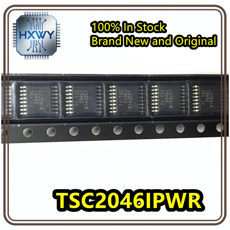 (10/50 pieces) Original Authentic Surface Mount TSC2046IPWR TSC2046I TSSOP-16 4-Wire Micro Touchscreen Controller IC Chip