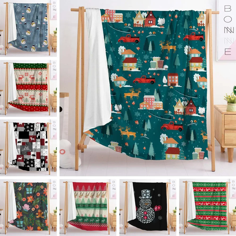 

Premium Christmas Sherpa Throw Blanket | Christmas Decoration, Fleece, Plush, Warm, Cozy Reversible Microfiber Holiday Blanket