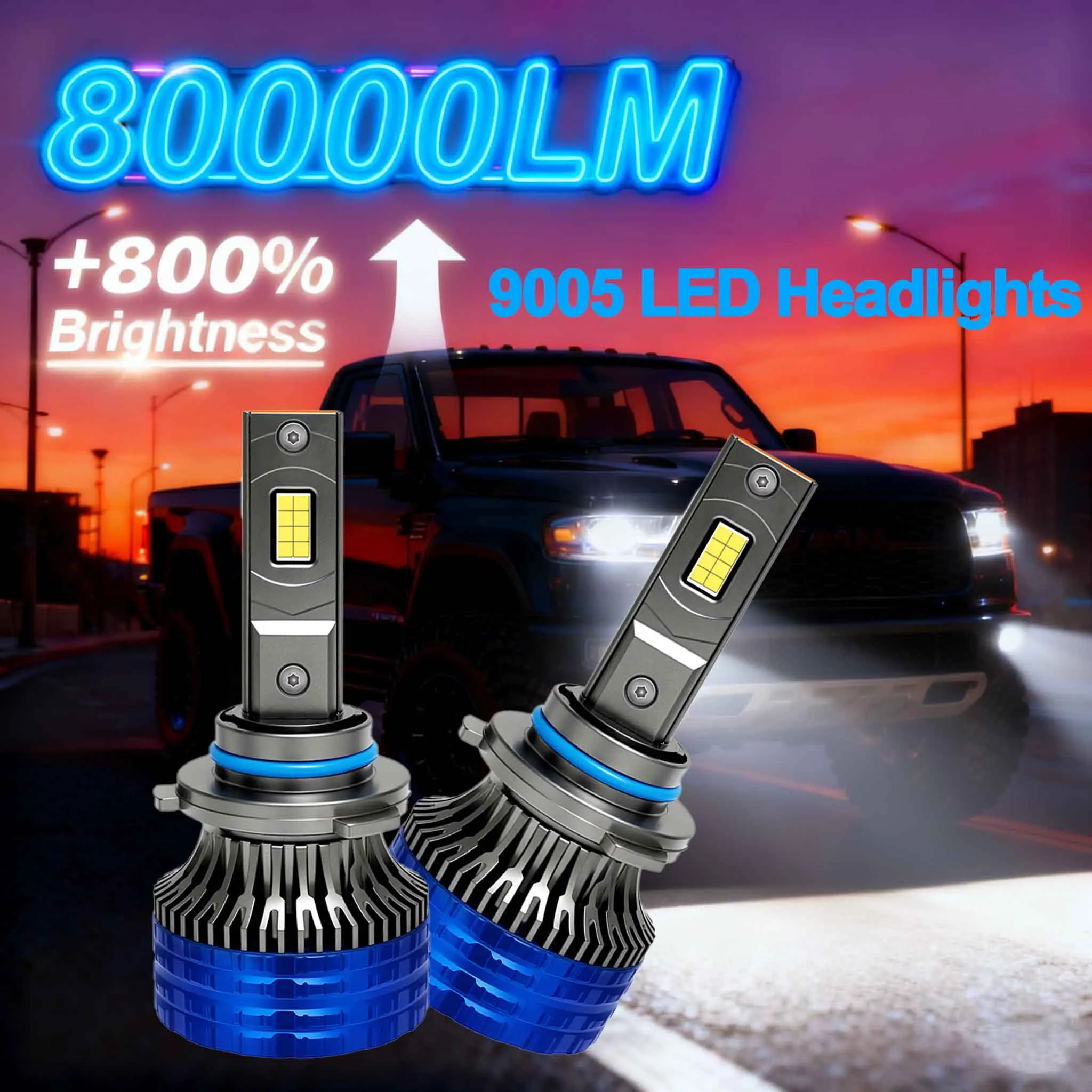 

2 шт. автомобильные фары 9005 HB3 светодиодные лампы Canbus Light супер яркие 6000K белые 3570 CSP 12 В 24 В 2 медные трубки для авто лампы