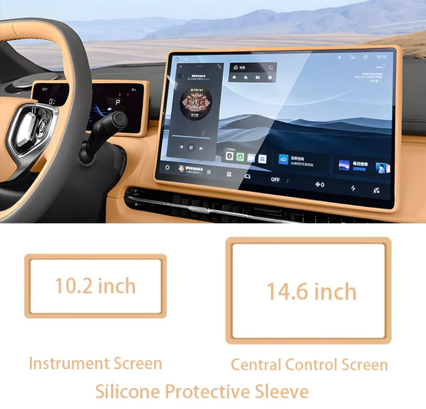 Silikon-Schutzhülle für den Bildschirm des Mittelkonsolen-Instrumentenpanels für Geely EX5 EM-i Galaxy Starship 7 Innenraum-Zubehör – Detail 1