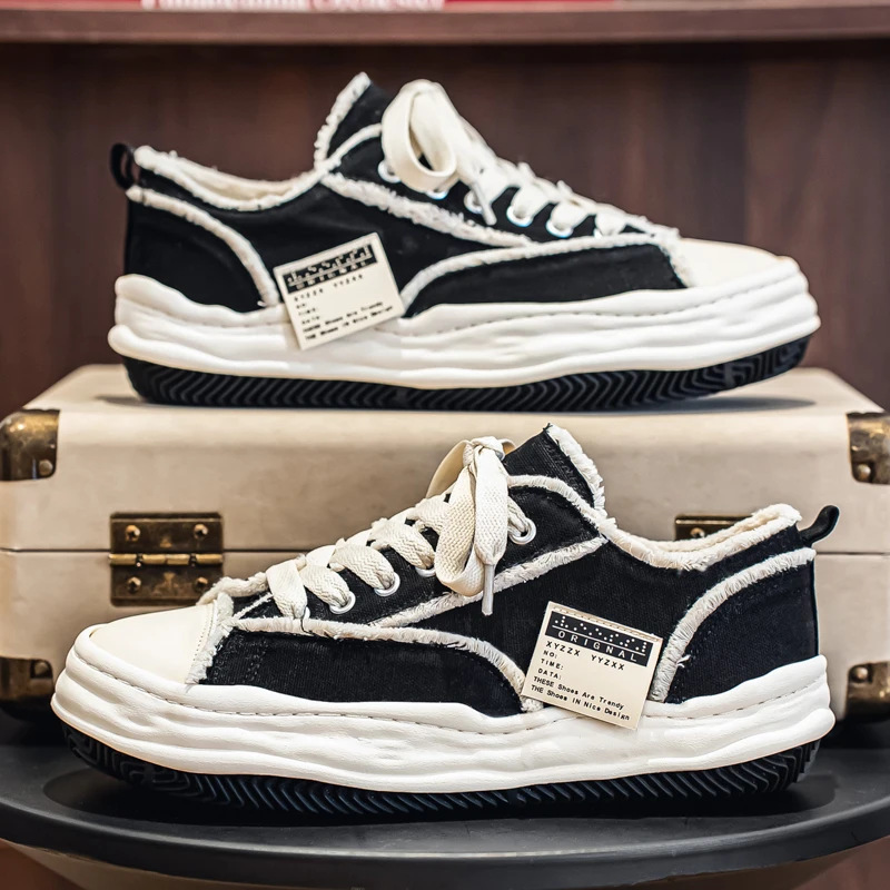 2025 Nieuwste heren- en damesmode Trendy canvas skateboardschoenen Comfortabele dikke bodem Casual sportschoenen voor koppels