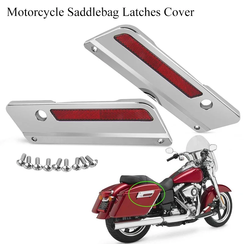 

Motorcycle Accessories Saddlebag Latch Cover ABS For Harley Touring Electra Street Glide Road King FLH FLT FLHR FLTR 1993-2013