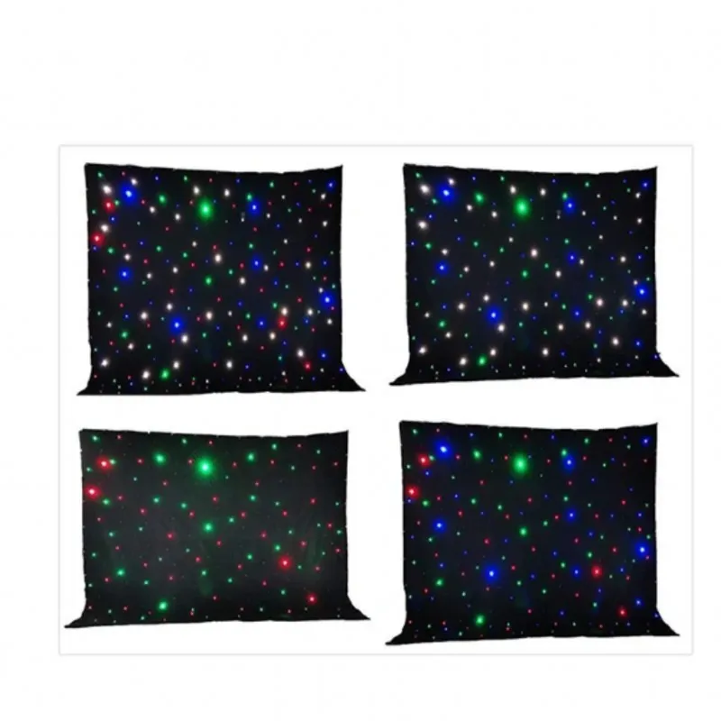 Top Quality Stage LED Backdrop Star Cloth Starry Sky Curtain DMX512 Control  For Wedding Event Baby Shower Party Supplies