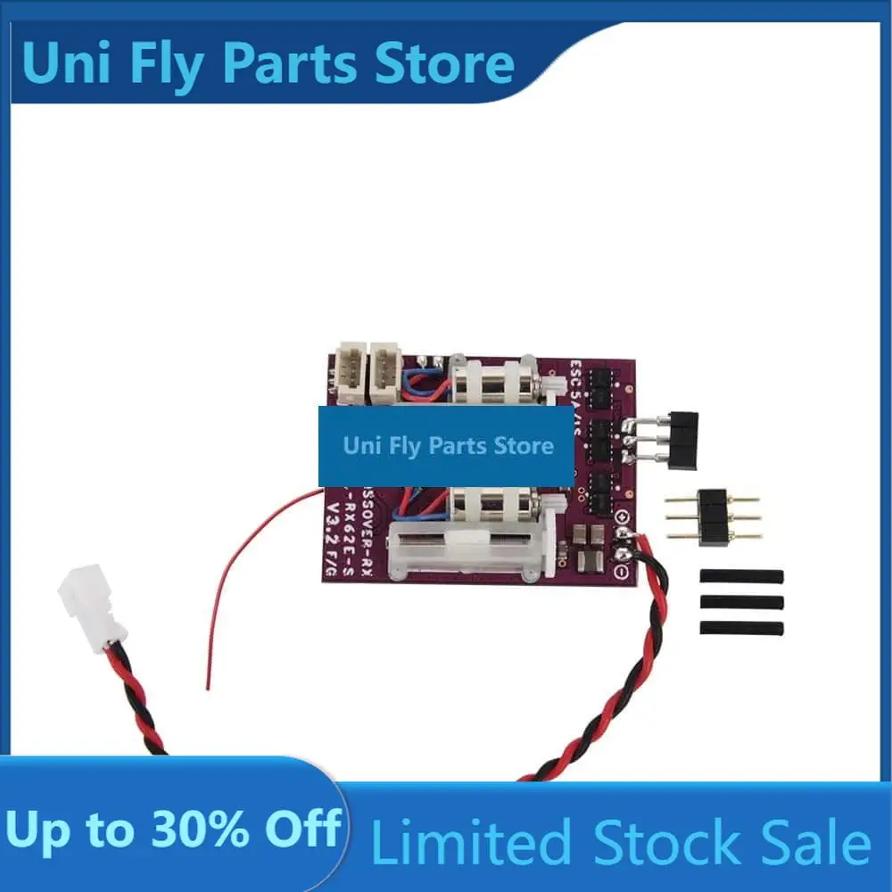 UniFlyRX62E-A2 FlySky FS Receiver With 5A Brushless ESC Three-axis Stabilized Dual Linear Servos For Miniature Model Aircraft