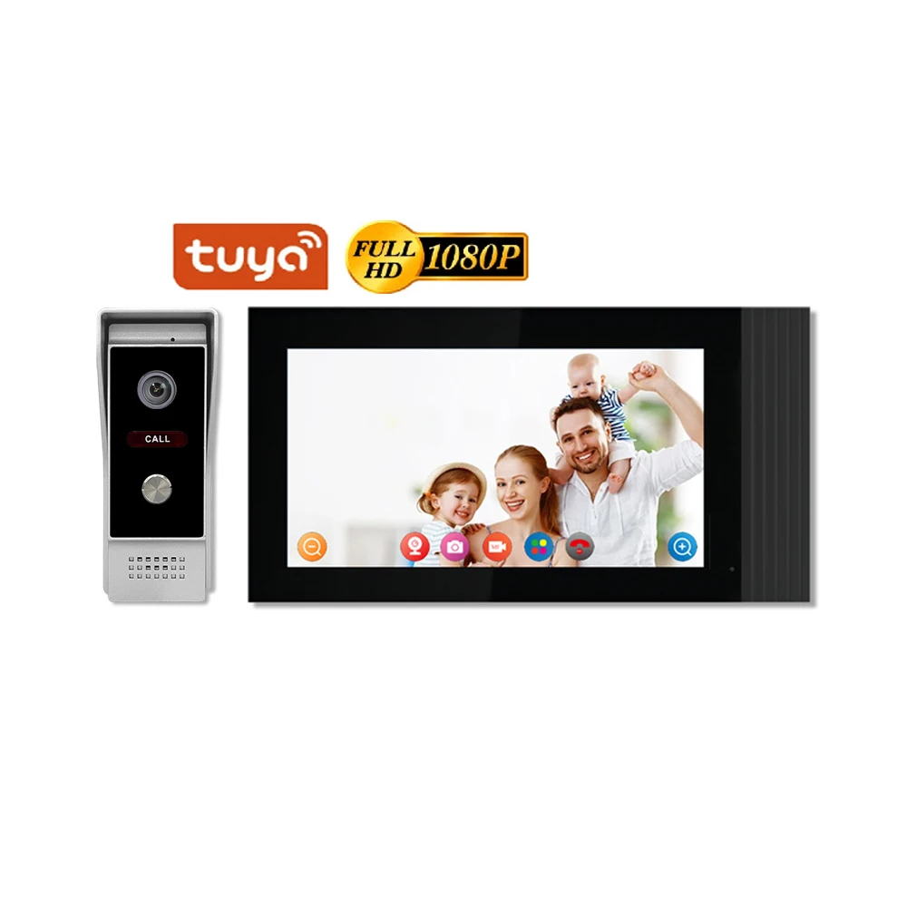 Smart Doorbell Wifi 1080p Tuya With 7-Inch Monitor 1080p Camera Intercom Wireless Ring Factory Wholesale Price