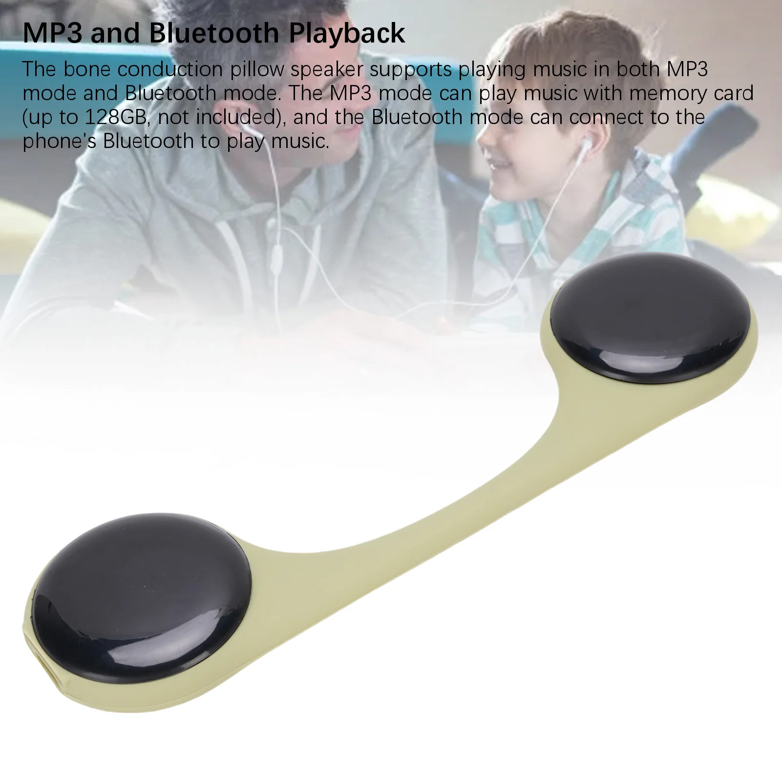 

Подушка с костной проводимостью, динамик 10, успокаивающий звук, Bluetooth под подушку, динамик, стерео бас, белый шум с таймером для сна