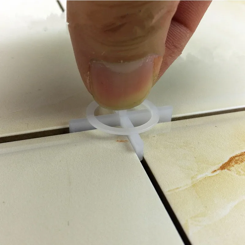 100pcs Plastic Tile Leveling System Leveler Removable Cross Shape Wall Floor Cross Spacers Clips Tile Locator Construction Tool