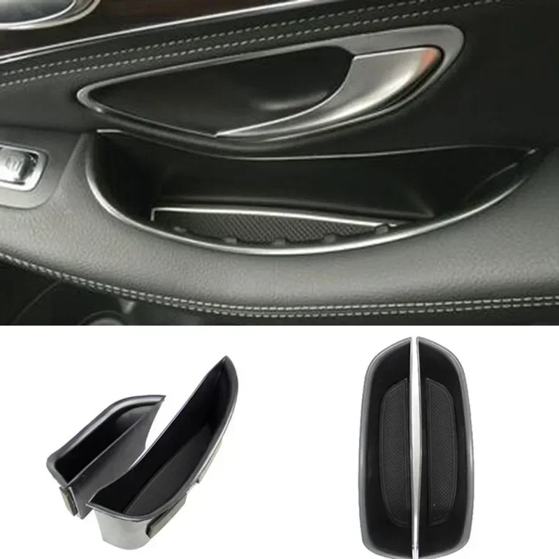 Car Armrest Storage Box Door Storage Box Tray Accessories For Mercedes Benz New C GLC Class 2016 2017 2018 X253 C253 W205 C205