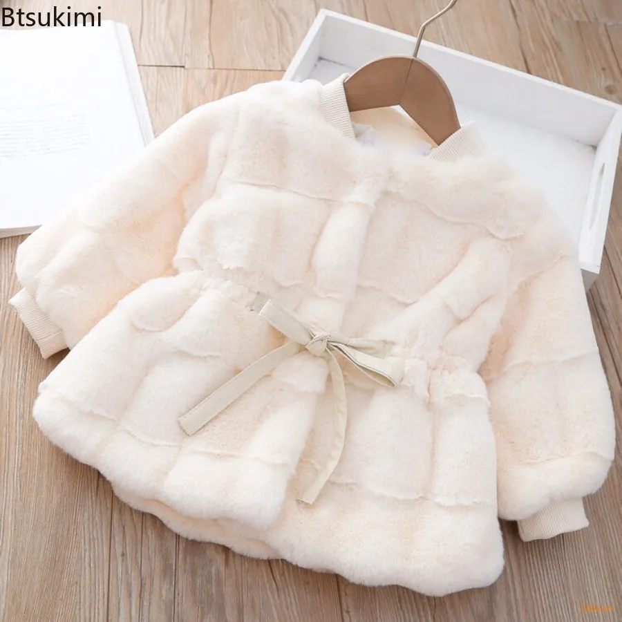 Fall Winter Newborn Baby Girls Clothes Outfits Thick Warm Fur Coats for Girls Baby Cloth 1 Year Babies Birthday Outerwear Coats