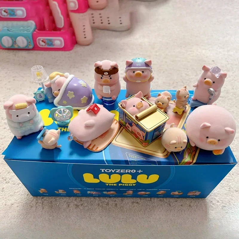 LuLu the Piggy House Pig Accompanied Series Blind Box Toy Mystery Box Action Figure Cute Model Ornaments Birthday Surpresa Gifts