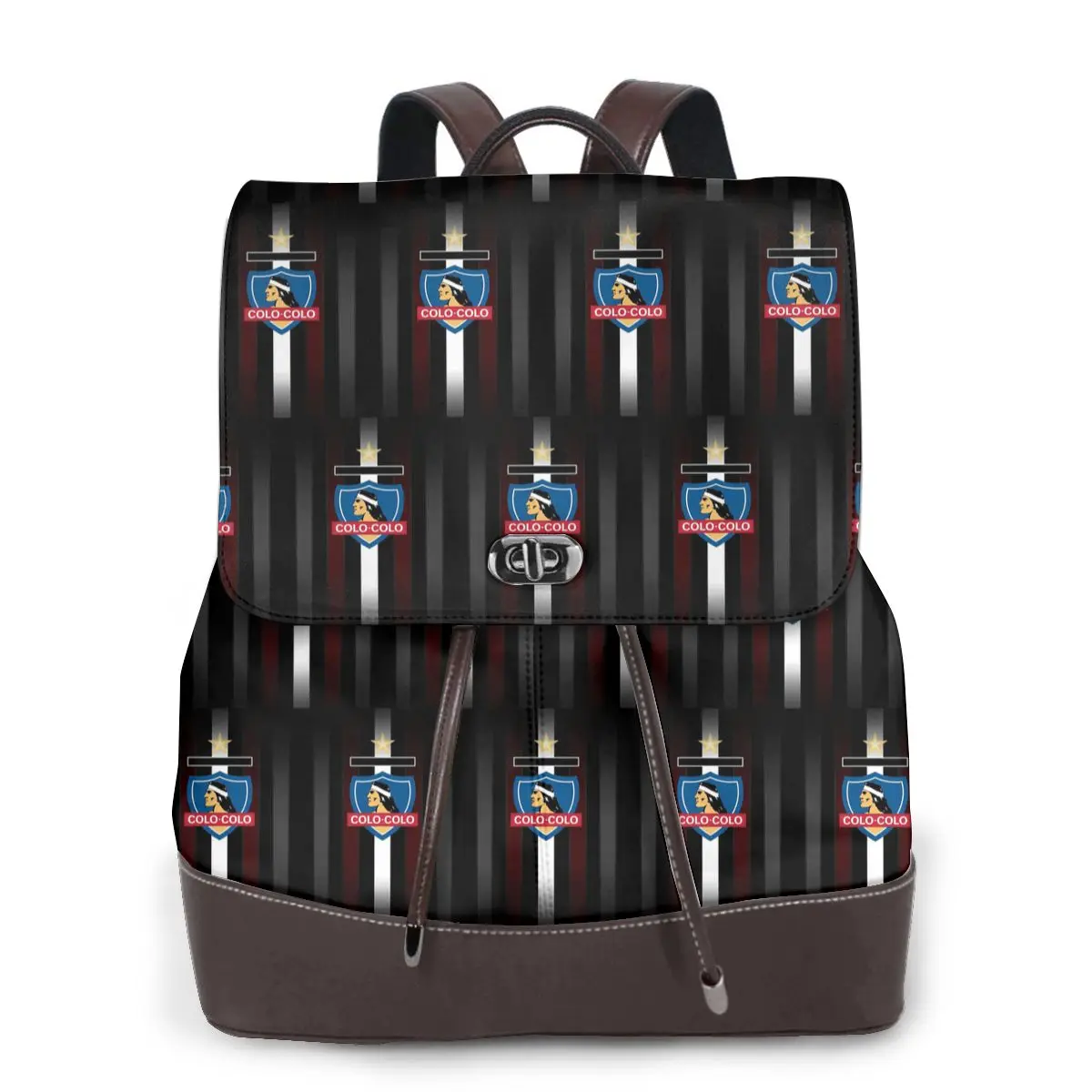 Golden Colo-Colo Campeon DE Chile Bookbag School Student Bags Hiking Travel Daypack for Women Fashion Derma Backpack