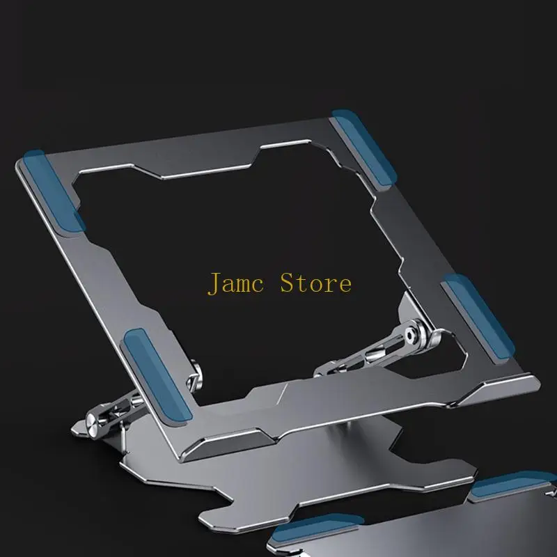 LX0B Aluminum Alloy Adjustable Laptop Stand Portable Notebook Computer Bracket Lifting Cooling Holder Non-slip Stable Holder