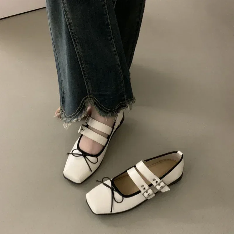 ربيع الخريف النساء الباليه الشقق موضة فراشة عقدة السيدات في الهواء الطلق فستان الشقق أحذية راقصة الباليه الإناث