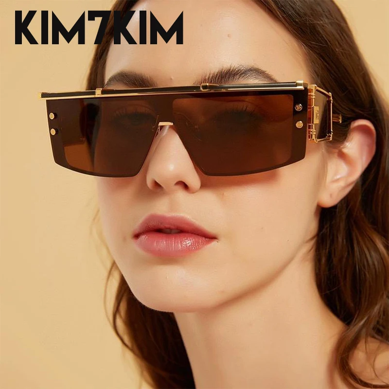 Steampunk Rectangle Sunglasses Women 2024 Luxury Brand  Fashion Small Square Sun Glasses For Men One-Pieces Punk Sunglass Shades